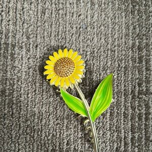 Yellow Sunflower hair clamp
